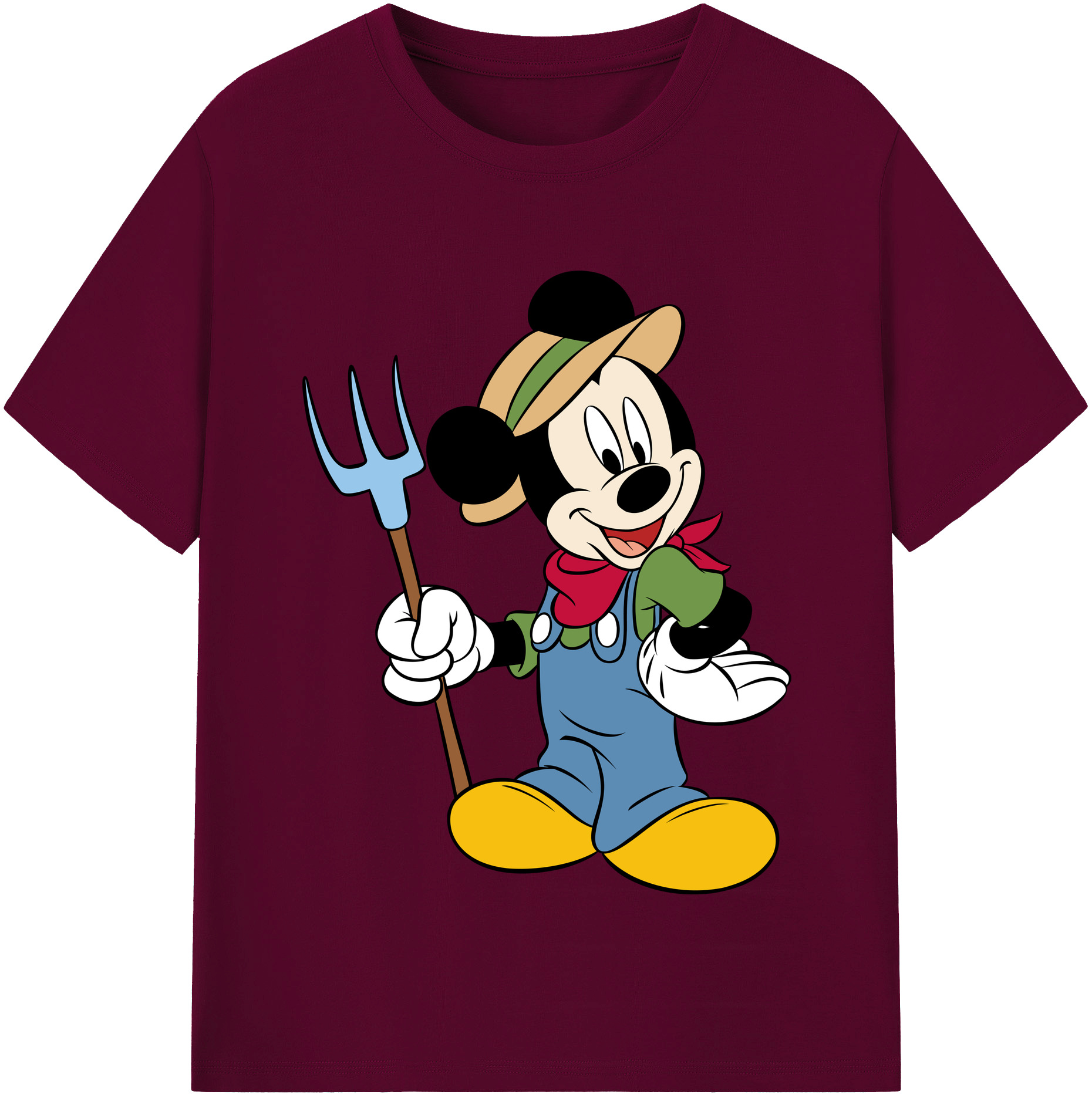 （画像用） ミッキーマウス Mickey Mouse レディースカジュアルプリントTシャツ（綿100％）